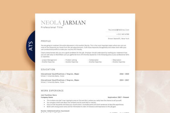Download ATS Executive Resume Template - Resume template Collection